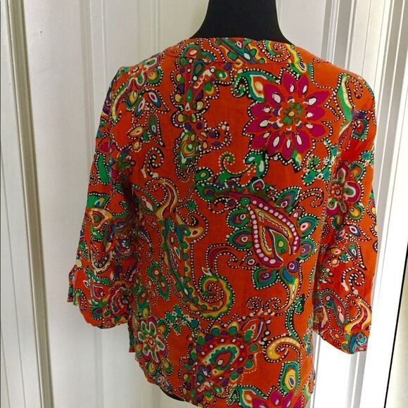 Beautiful retro shirt by Choices size small - Picture 2 of 2